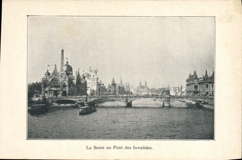A Sena no Pont des Invalides — Exposição universal de 1889 — editor desconhecido - Frente