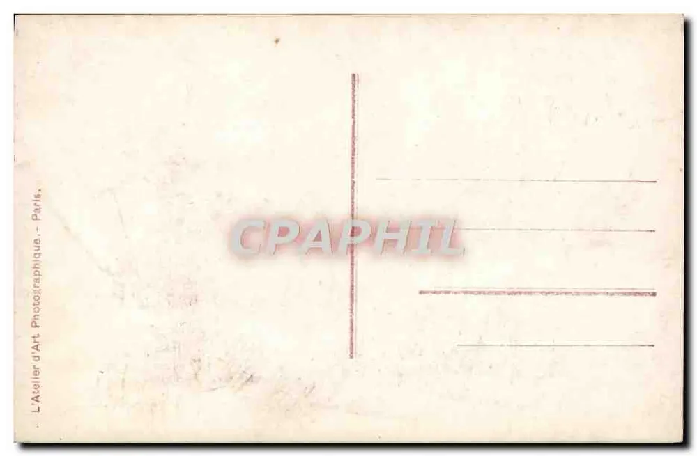 Geral Franchet d'Espéréy — em uniforme militar ornado de condecorações — L'Atelier d'Art Photographique, Paris - Verso