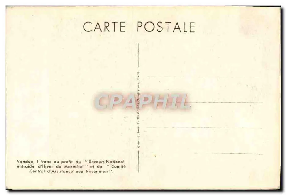 General Philippe Pétain — Militärporträt — Ph. Pétain, V. OA, 115 - Rückseite
