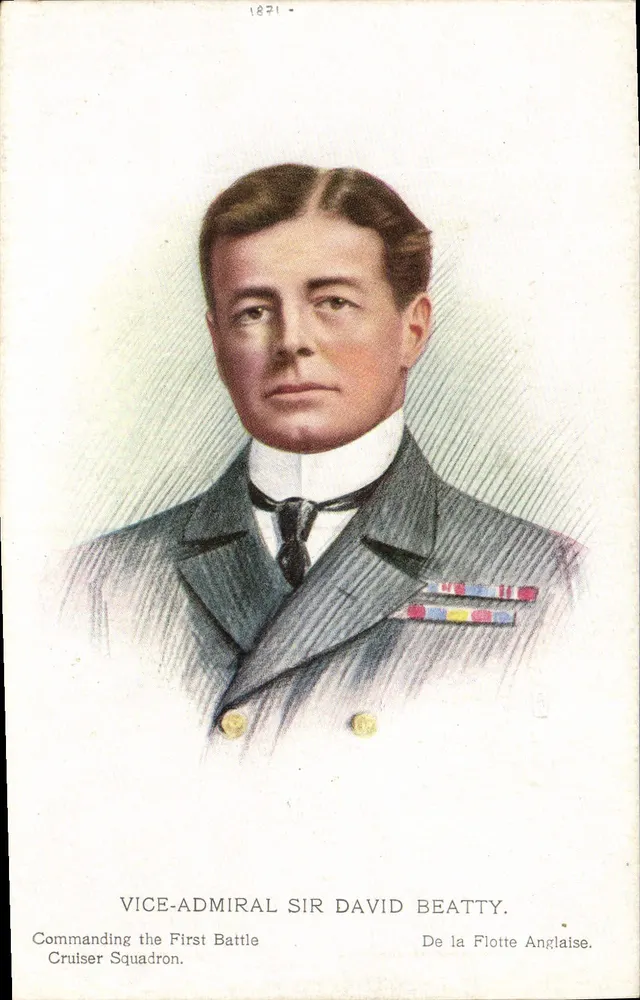 Vicealmirante Sir David Beatty — Comandante de la primera escuadra de cruceros — edición serie 995 - Anverso