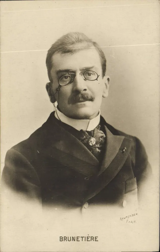 Retrato de M. Brunetière — fotógrafo Reutlinger — Paris - Frente