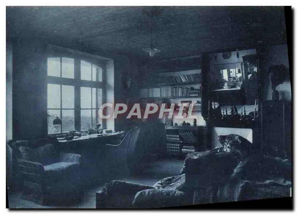 La Bicoque, Zimmer von Clemenceau — Sein Schreibtisch zum Meer — Künstlerische Editionen Raymond Bergevin, La Rochelle - Vorderseite