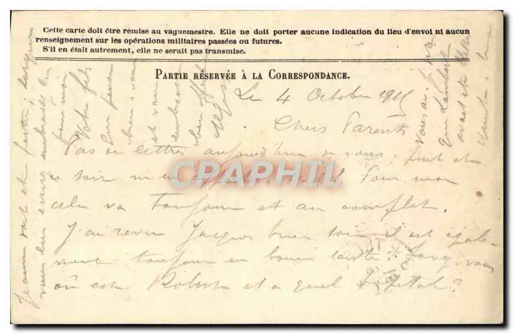 Correspondência das Forças da República — Carta em franquia — Tesouraria - Verso