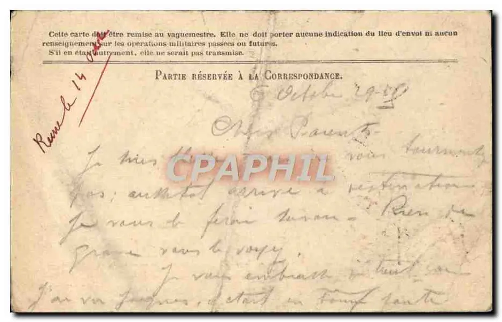 Correspondance des Armées de la République — Carte en franchise pour l'ambulance — éditeur Stern - Reverso