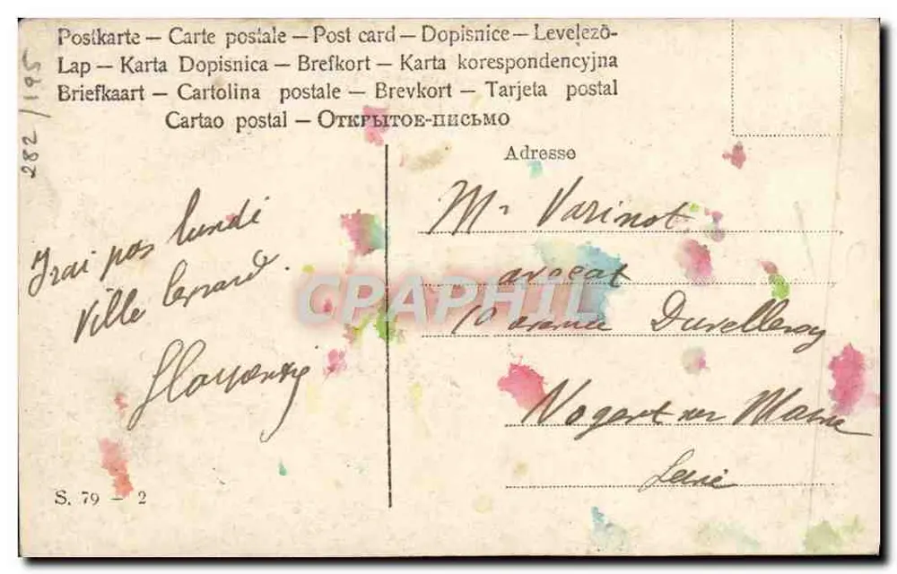 Portret mężczyzny z brodą — wydawca S. 79 - 2 - Rewers
