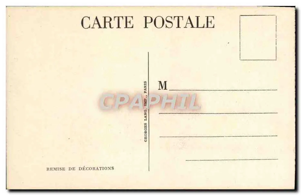 Entrega de condecorações — Georges Lang, Paris — número de série não visível - Verso