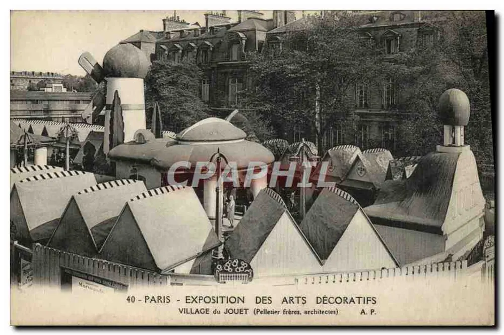 Paris - Exposition des Arts Décoratifs - Village du Jouet (Pelletier frères, Architekten) - Vorderseite