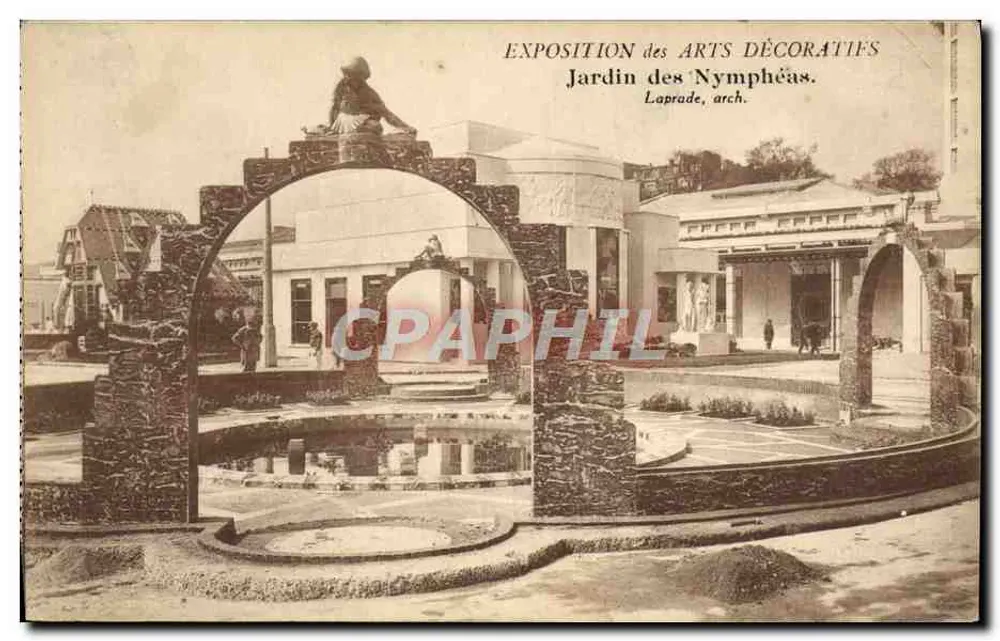 Ausstellung der dekorativen Künste — Nymphéas-Garten — Laprade, arch. - Vorderseite