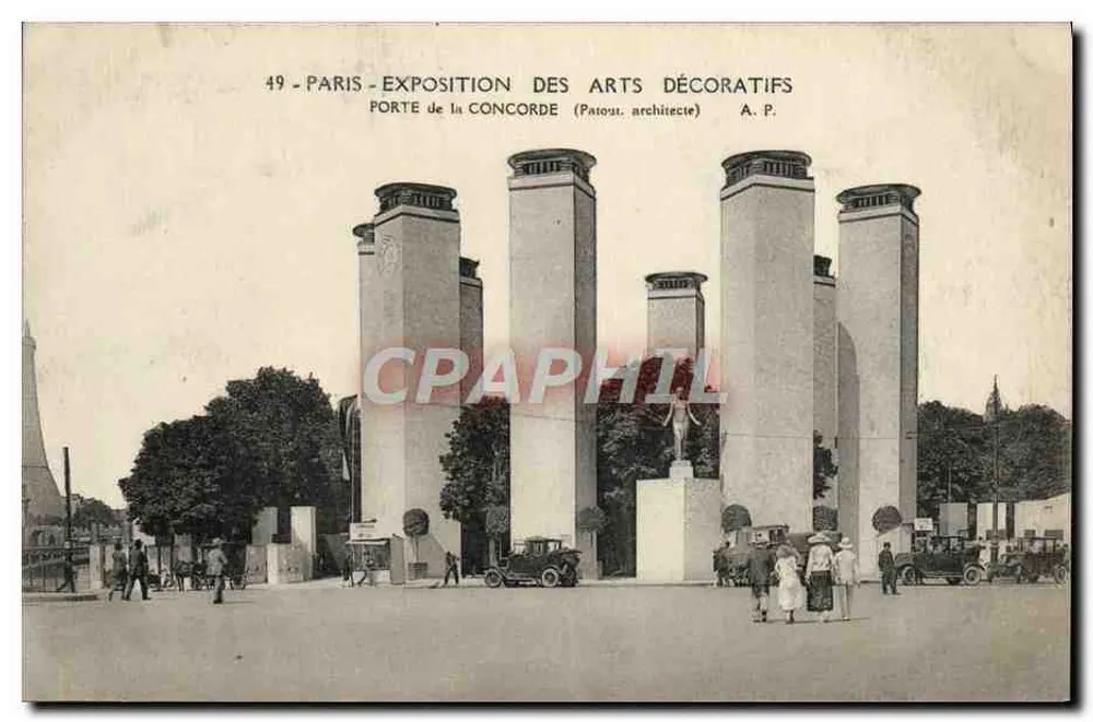Paris - Exposition des Arts Décoratifs - Porte de la Concorde (Pasotou, Architekt) - A.P. - Vorderseite