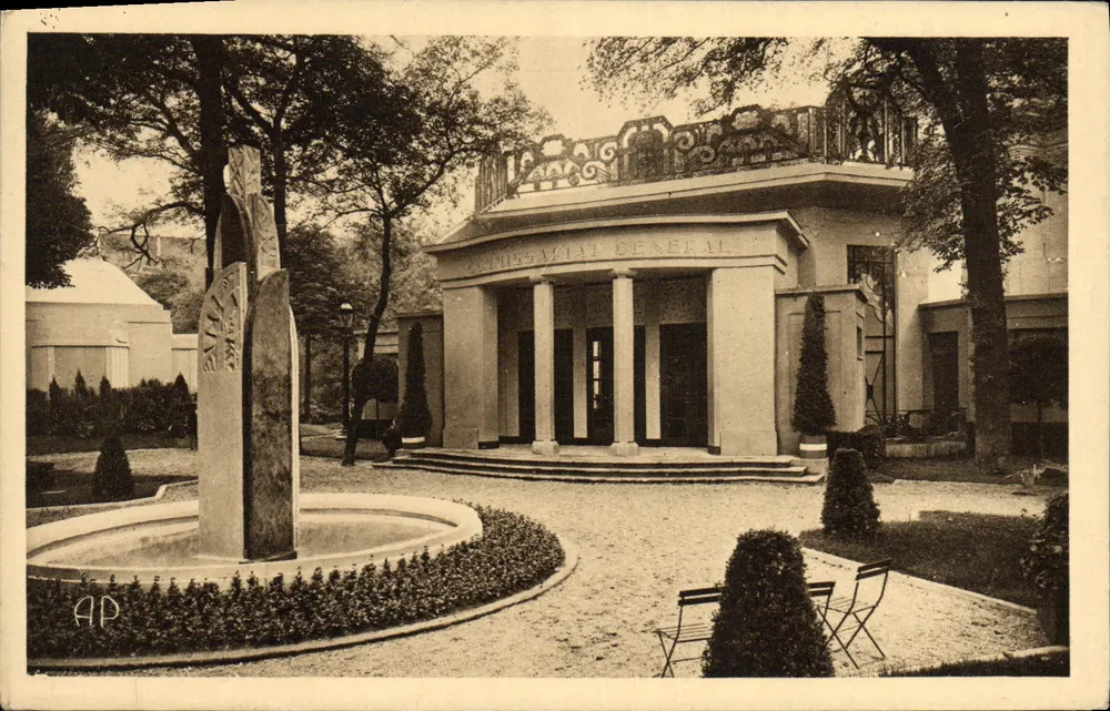 Pavillon des Generalkommissariats — Ausstellung der Dekorativen Künste — Marcel Chrétien Lalanne, Architekt - Vorderseite