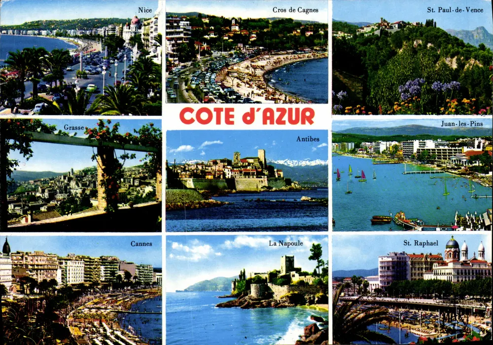 Côte d'Azur — Vista panorâmica das estações balneares — Les Éditions « MAR » - Frente