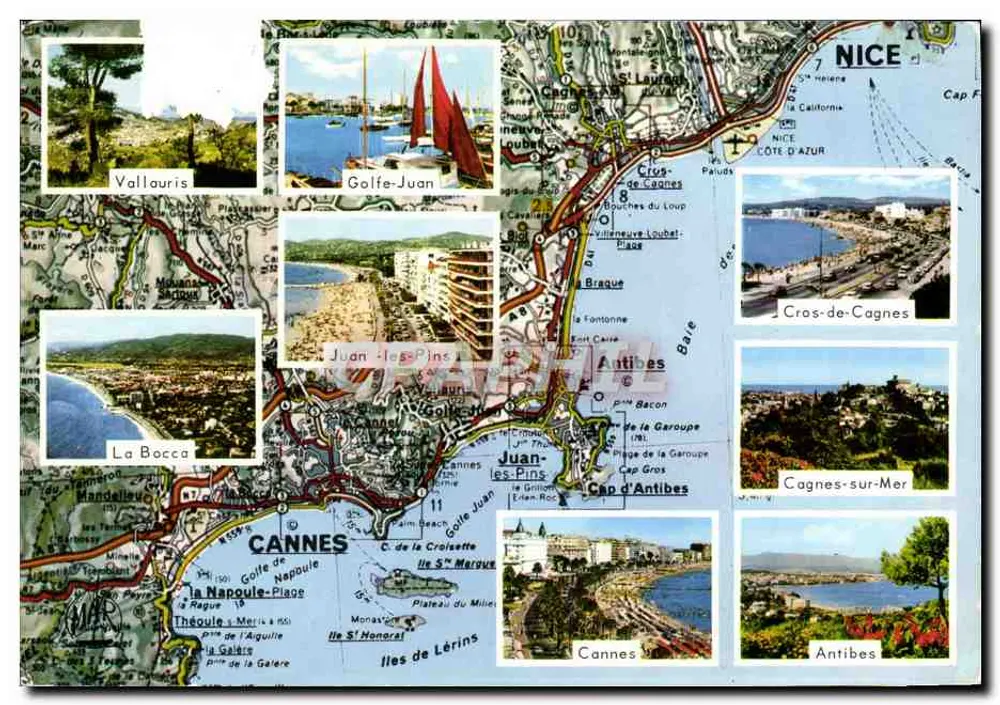 A Costa do Azul — Vallauris, Golfe Juan, Cannes, Juan-les-Pins, Antibes, Cros-de-Cagnes, Cagnes-sur-Mer — Éditions MAR - Frente