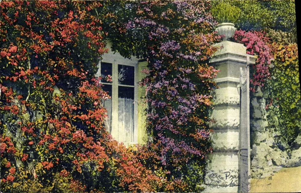 Entrada de la Villa Fleurie — La Côte d'Azur — Rostan & Renaud, Editores en Niza - Anverso