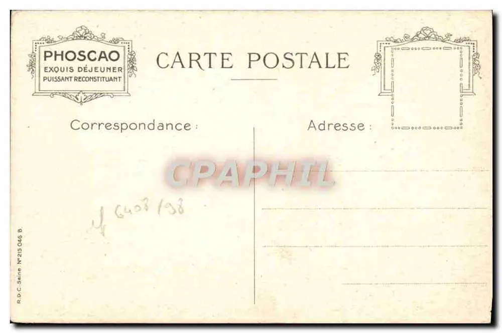 O Velho Antibes (Alpes-Maritimes) — vista de um jardim — Coleção do Phoscao - Verso
