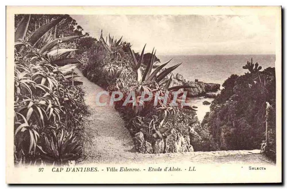 Cabo de Antibes - Villa Eilenroc - Estudo de Aloés - Selecta - Frente