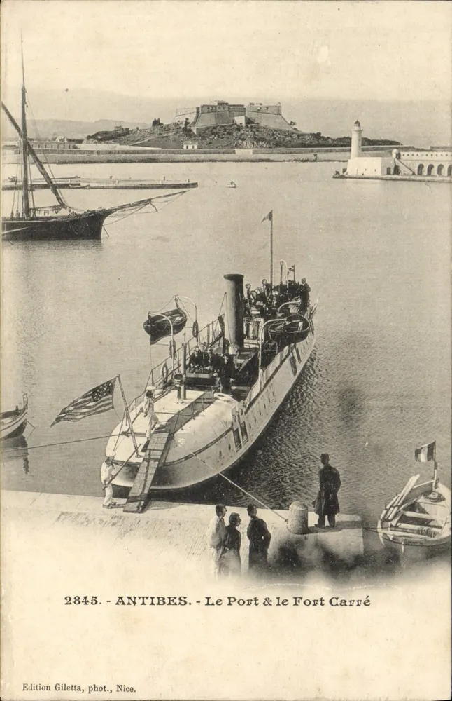 Antibes - Der Hafen & das Fort Carré — Edition Giletta, phot. Nice, n° 2845 - Vorderseite