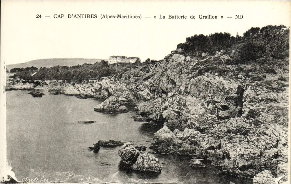 Cap d'Antibes (Alpes-Maritimes) — A Bateria de Graillon — ND - Frente