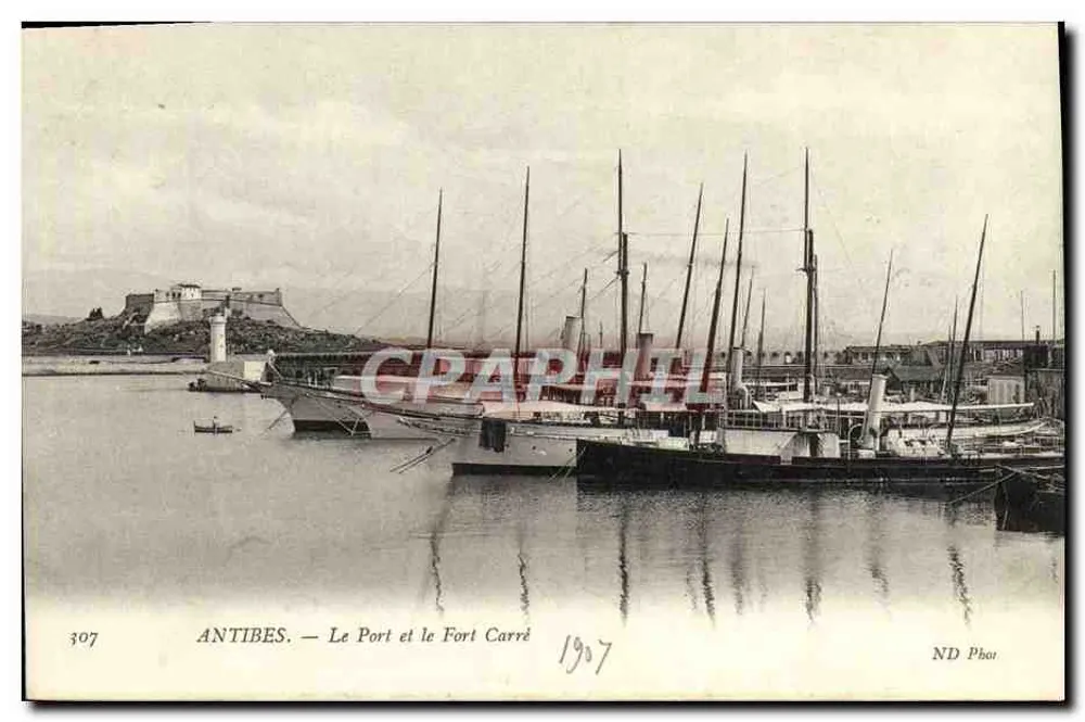 Antibes — Der Hafen und das Fort Carré — ND Phot, Nr. 307 - Vorderseite
