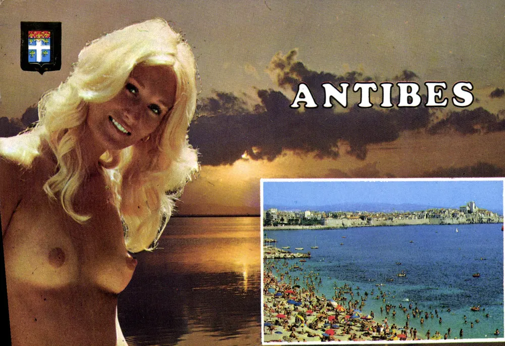 Antibes — vista da praia e de uma mulher nua — Éditions d'Art Al-Taï — N° 5322 - Frente