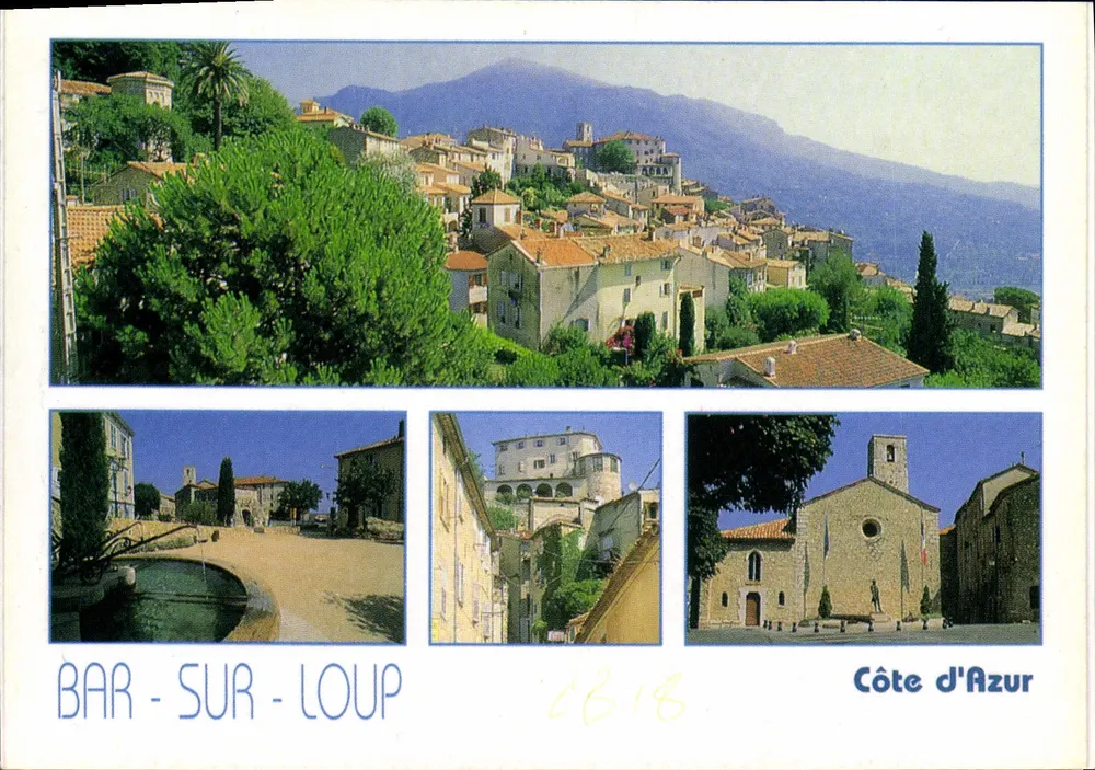 Bar-sur-Loup — aldeia provençal — Edições PHOTOGUY, n° CB 18 - Frente