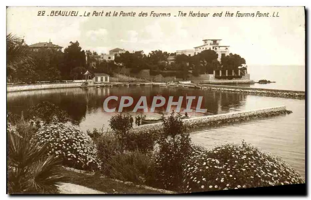 Beaulieu - Le Port et la Pointe des Fourmis — The Harbour and the Fourmis Point. LL - Frente