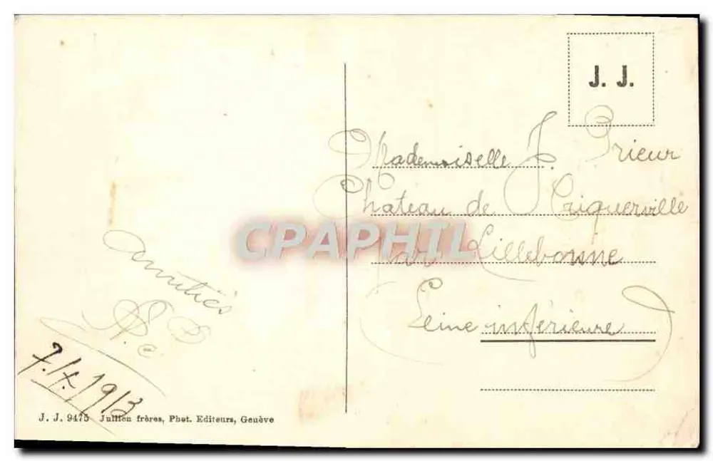 Beauffieu - A Baía das Formigas — Jullien frères, Genebra, n° 9475 - Verso
