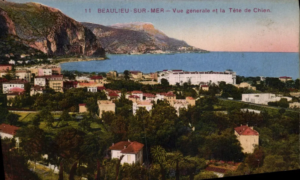 Beaulieu-sur-Mer — Allgemeiner Blick und der Kopf des Hundes. — Impr. A.D.I.A. de St-Raphaël (S.2nf) - Vorderseite
