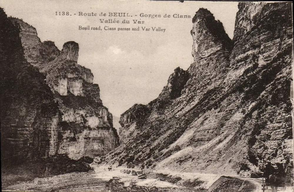 Gorges de Cians - Vale do Var — Estrada de Beuil — n°1138 — J. Gilletta, Nice - Frente