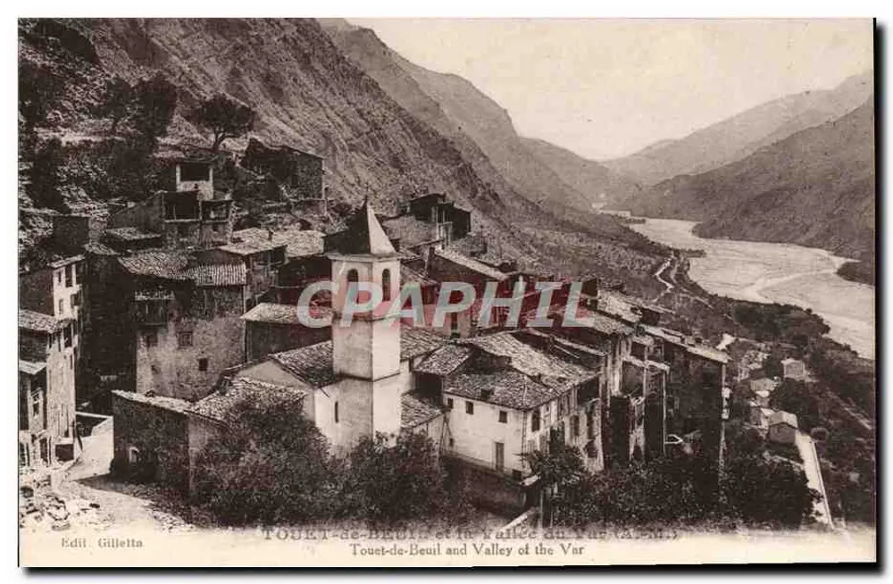 Touet-de-Beuil e a Vale do Var (Alpes-Maritimes) — Editor J. Gilletta - Frente