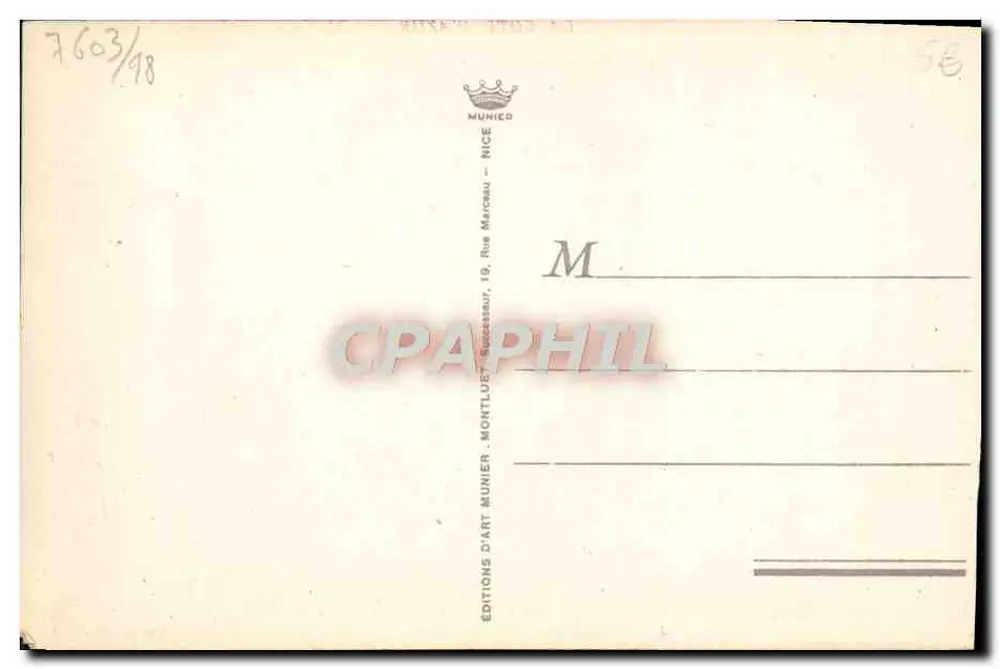 Cagnes-sur-Mer — La Mairie — Photo Munier - Verso