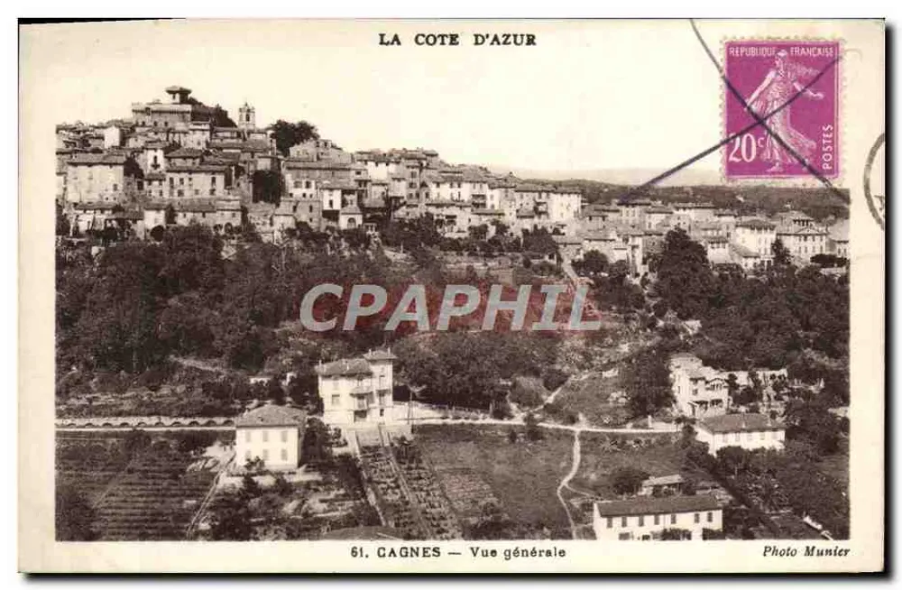 Cagnes-sur-Mer — Vista geral — Foto Munier - Frente