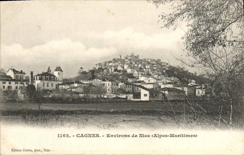 Cagnes — Environs de Nice (Alpes-Maritimes) — Edição Giletta, fotografia, Nice, n° 1162 - Frente