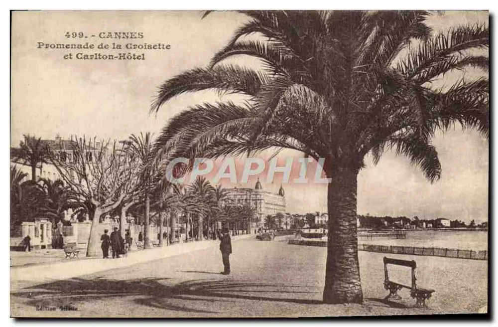 Cannes - Promenade de la Croisette und Carlton-Hotel — Editions 'Silkie', Nr. 499 - Vorderseite