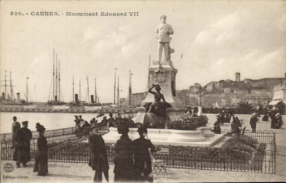 CANNES. Monumento Eduardo VII — Edição Giletta, n° 520 - Frente