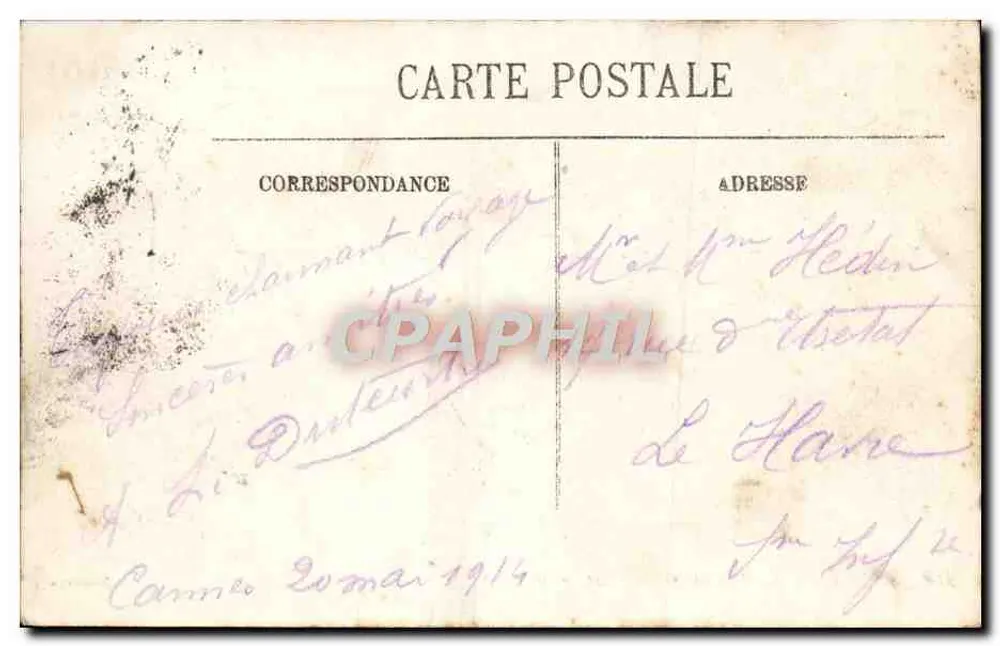 CANNES — As Garças na Praia — LL. — Selecta — n° 160 - Verso