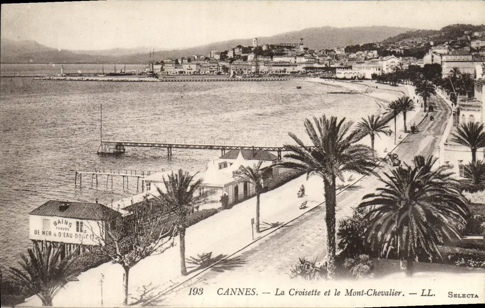CANNES — Ansicht von La Croisette und Mont-Chevalier — LL. Selecta - Vorderseite