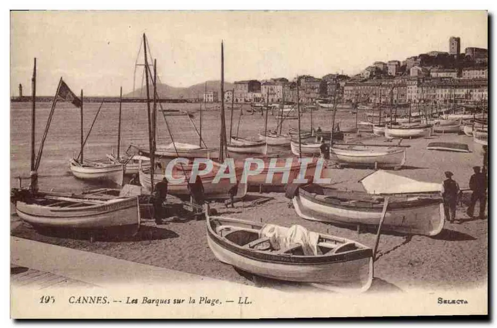CANNES — As Barcas na Praia — Selecta, n° 195 - Frente