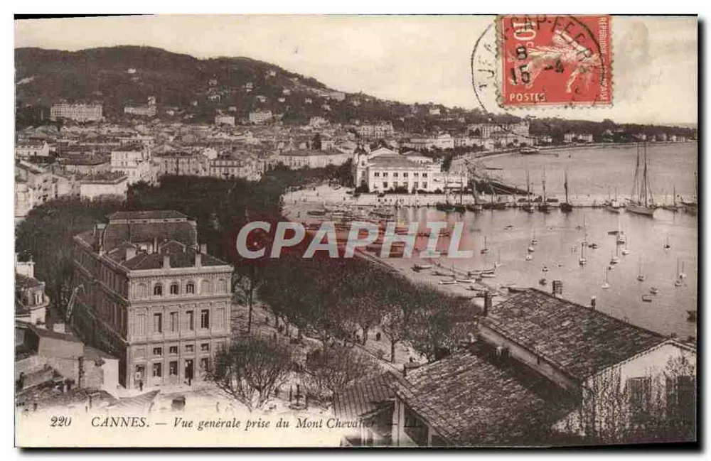 CANNES — Allgemeiner Blick vom Mont Chevalier — Verleger nicht sichtbar, Seriennummer 220 - Vorderseite