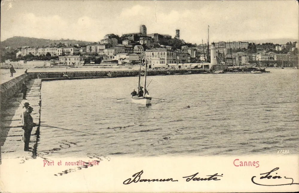 Hafen und neue Pier — Cannes — Bonneur-Sainte — Verlag Léon, n° 67282 - Vorderseite