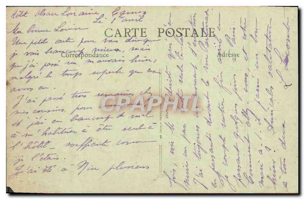 Cannes — A Terrasse — A Costa Azul, 26 - Verso