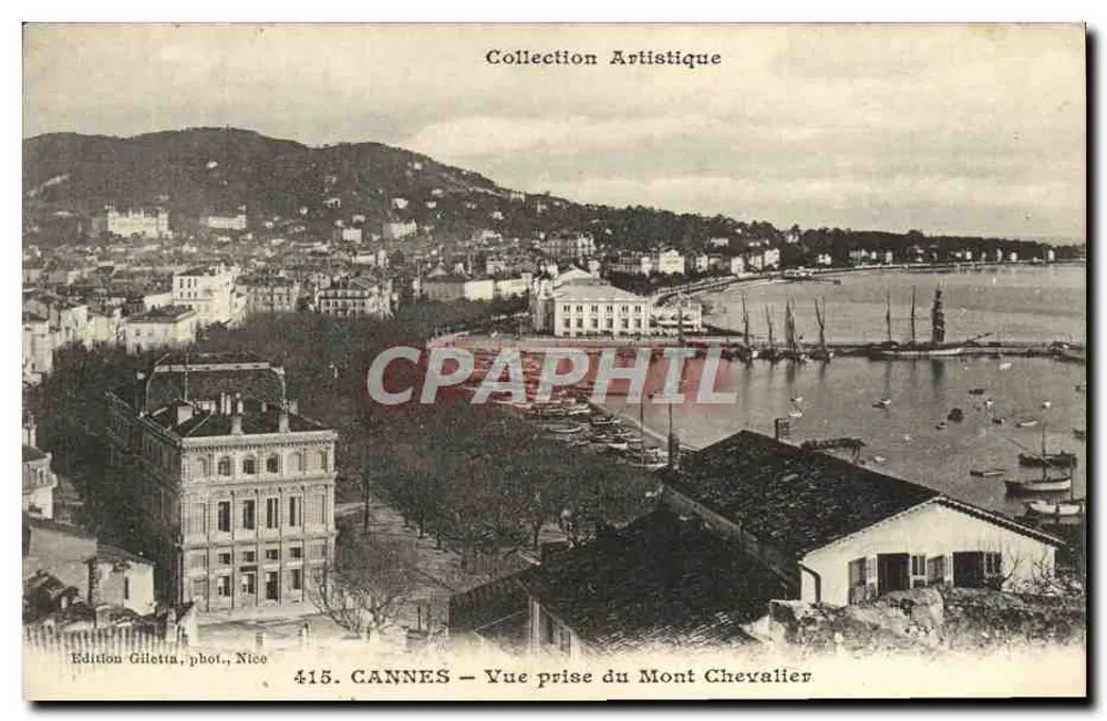 CANNES — Ansicht vom Mont Chevalier — Edition Giletta, phot., Nice, n° 415 - Vorderseite