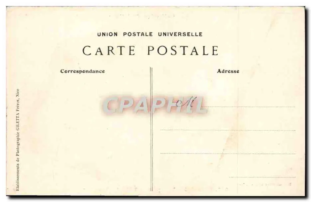 CANNES — Ansicht vom Mont Chevalier — Edition Giletta, phot., Nice, n° 415 - Rückseite