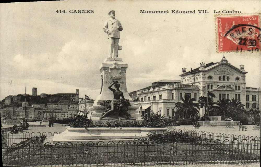 Cannes — Denkmal Edward VII und das Casino — Verlag Gilita - Vorderseite