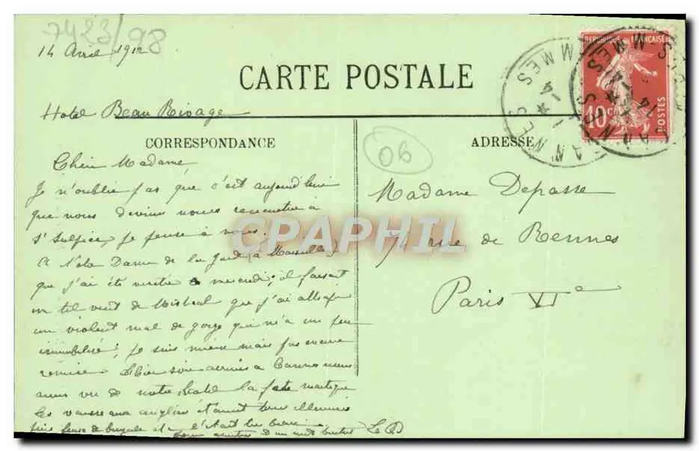 Cannes — Notre-Dame du Bon Voyage — LL, n°85 - Verso