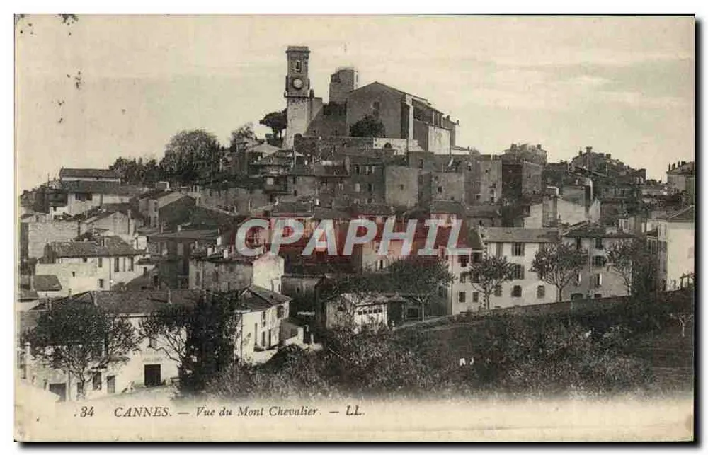 CANNES — Vista do Mont Chevalier — LL. - Frente