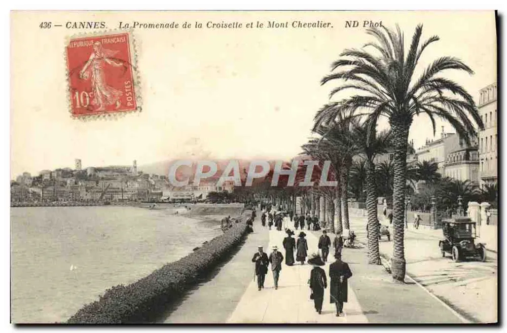 CANNES. Die Promenade de la Croisette und der Mont Chevalier — ND Phot. n°436 - Vorderseite