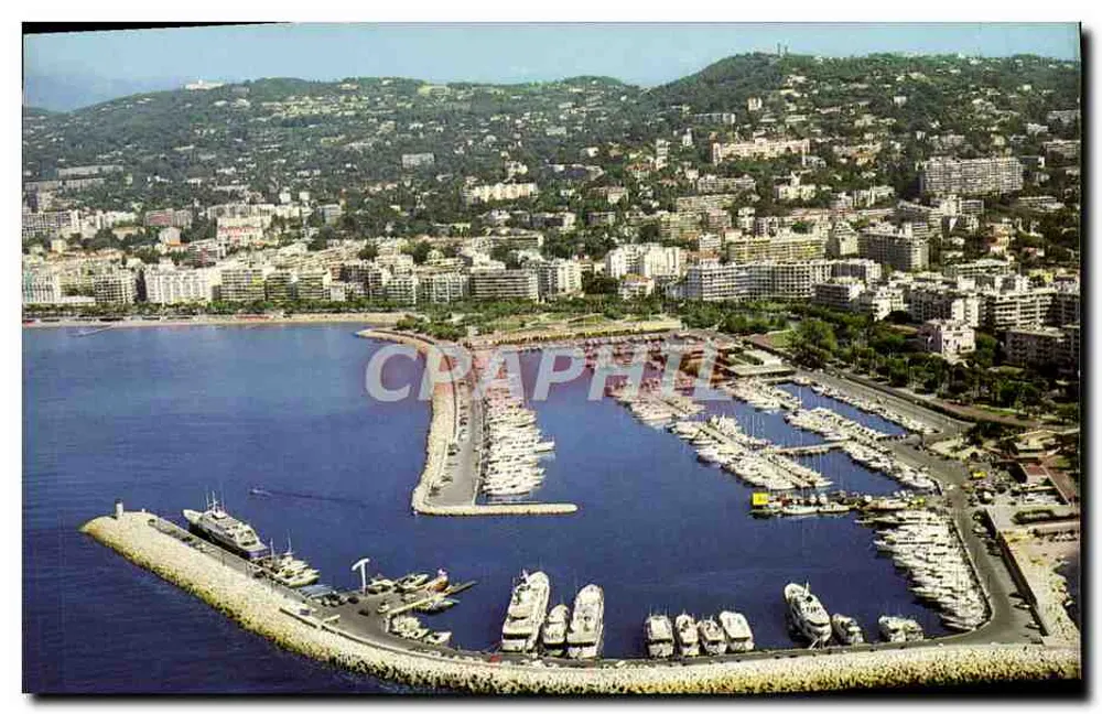 Porto de Cannes — vista aérea — Litografia SEVEN S.r.l. Verona Italia - Frente