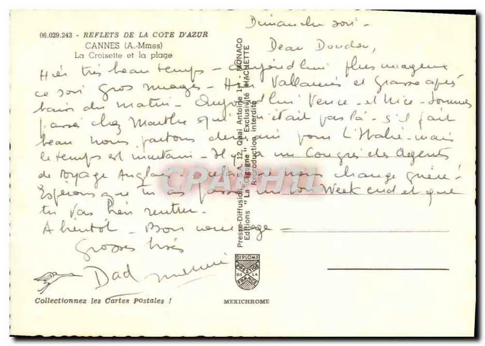 Cannes - A Croisette e a praia — Iris - Verso