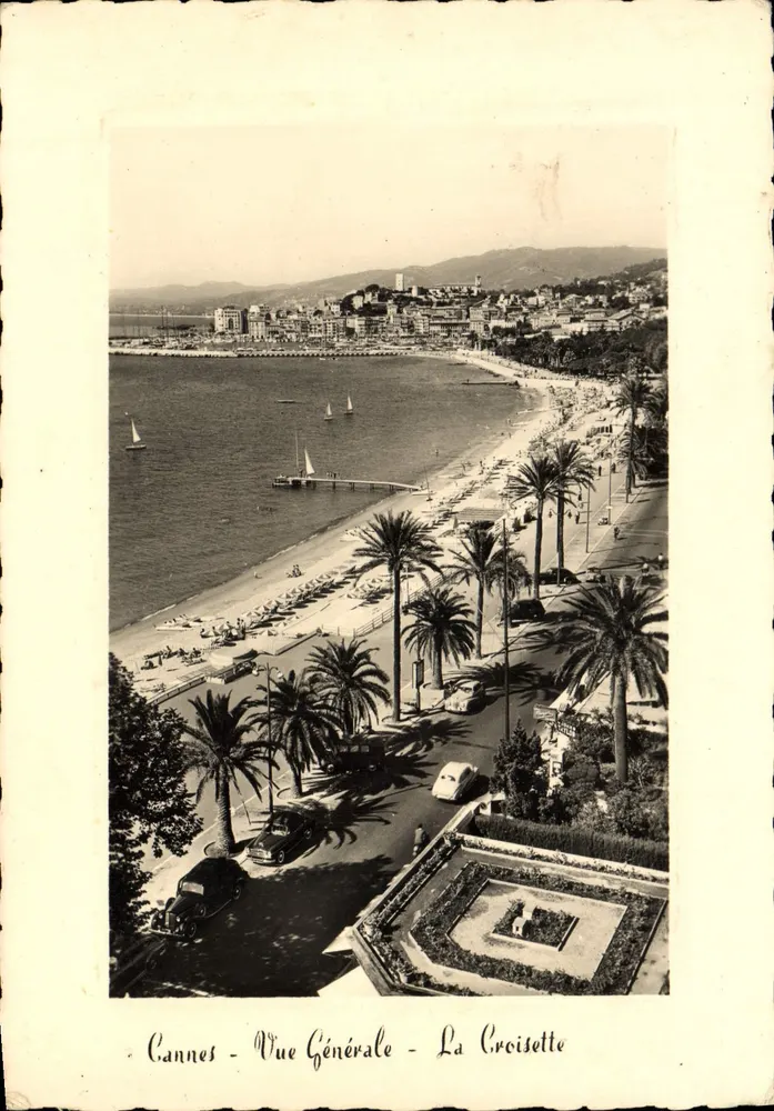 Cannes - Vista Geral - A Croisette - Frente