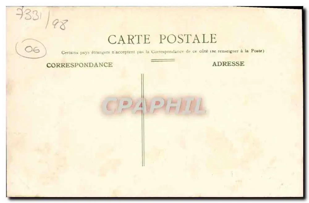 CANNES — De Paardentop — Uitgave Picard, Nizza, n° 134 - Achterkant